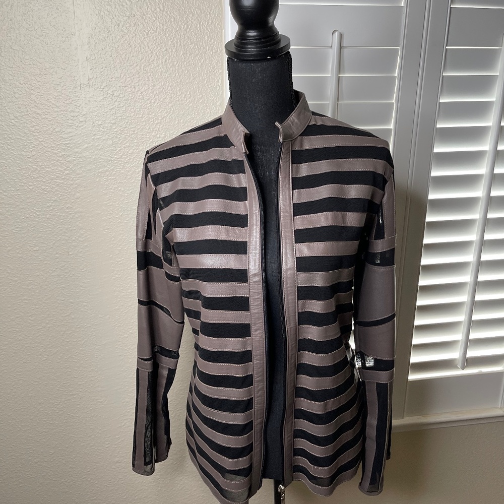 Leather and Mesh Jacket